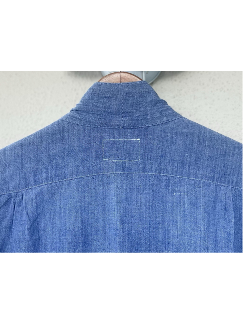 NEW $975 Greg Lauren Blue Chambray Kimono Studio Cardigan Men’s 4 XL Patchwork - Picture 5 of 9